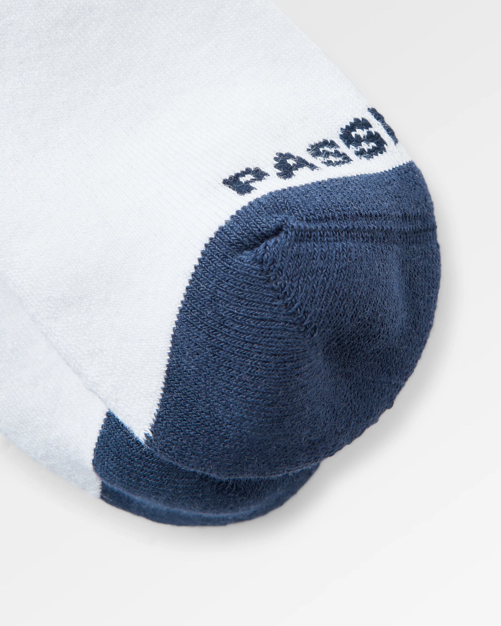 Made to Roam Graphic Crew Socks - White/Navy - Flatlay