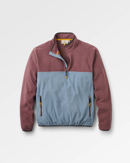 Set Off Polartec® 1/4 Zip Fleece - Brambleberry/Stormy Blue - Flatlay