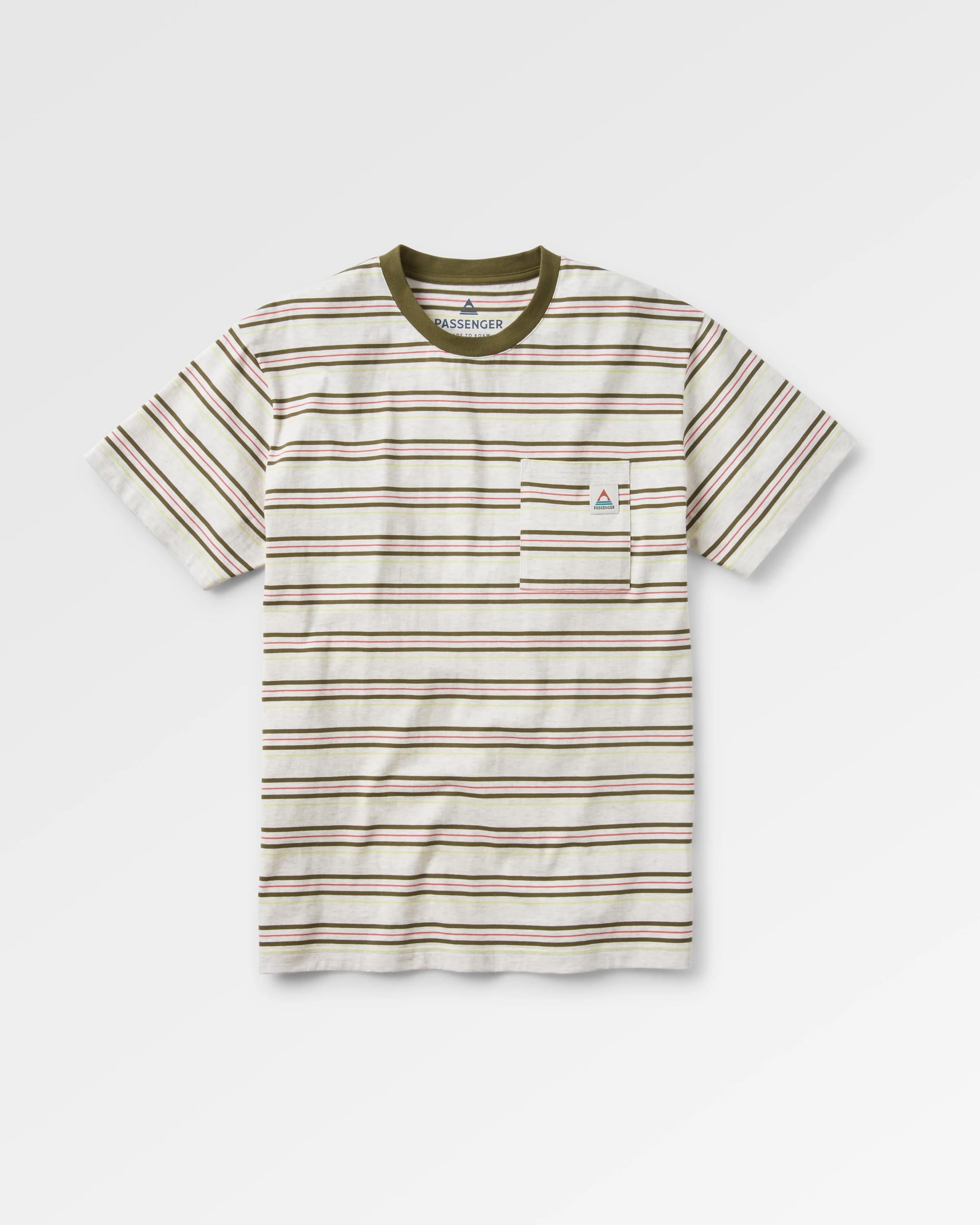 Retro Recycled Relaxed Fit T-Shirt - Birch Marl - Flatlay