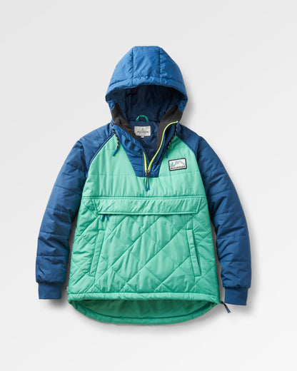 Ocean Recycled Insulated 1/2 Zip Jacket - Green Spruce - Flatlay