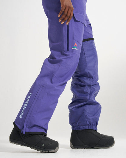 Snowscape Women's Recycled Bibpant - Purple Indigo - Studio Model