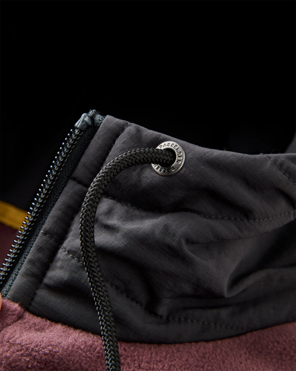 Woodland Full Zip Hooded Polar Fleece - Brambleberry/Slate Grey - Flatlay