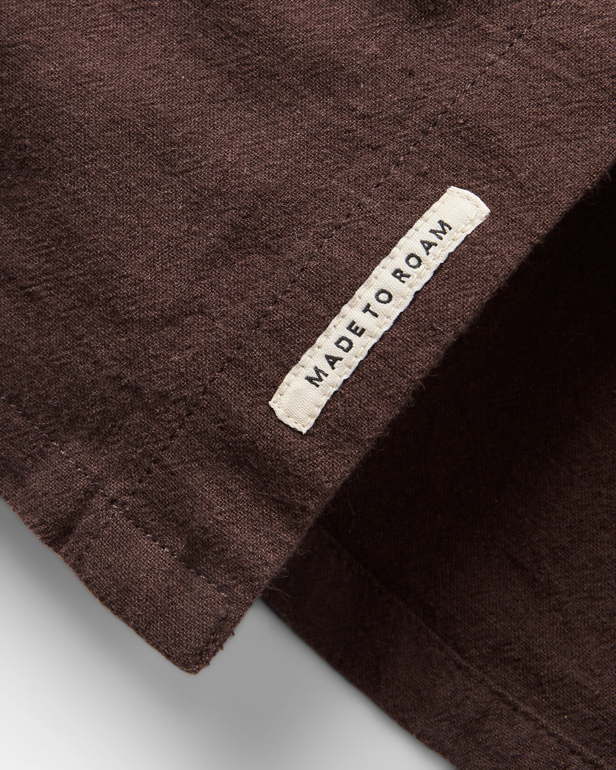 Chill Textured Short Sleeve Shirt - Espresso - Flatlay