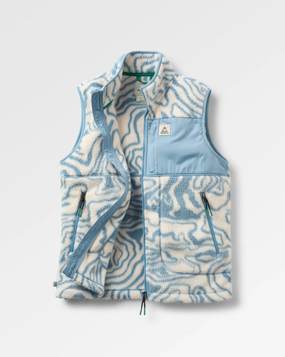 Fairbanks Recycled Sherpa Gilet - Strata Swirl Birch - Flatlay