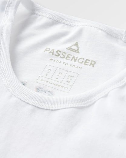 Dune Recycled Cotton Vest - White - Flatlay
