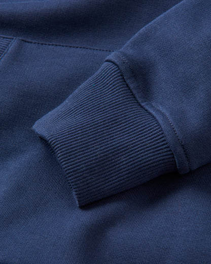 Phoenix Organic Cotton Hoodie - Rich Navy - Flatlay