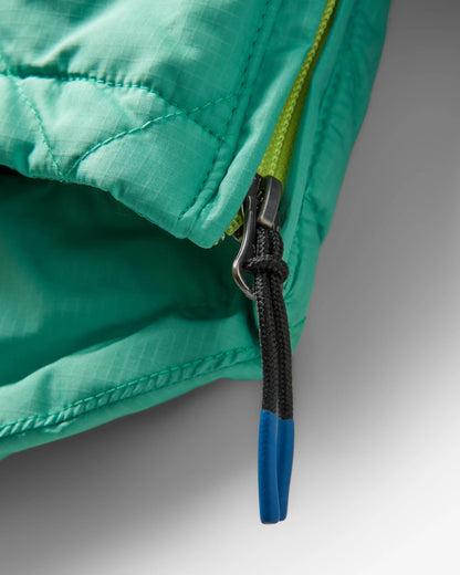 Ocean Recycled Insulated 1/2 Zip Jacket - Green Spruce - Flatlay