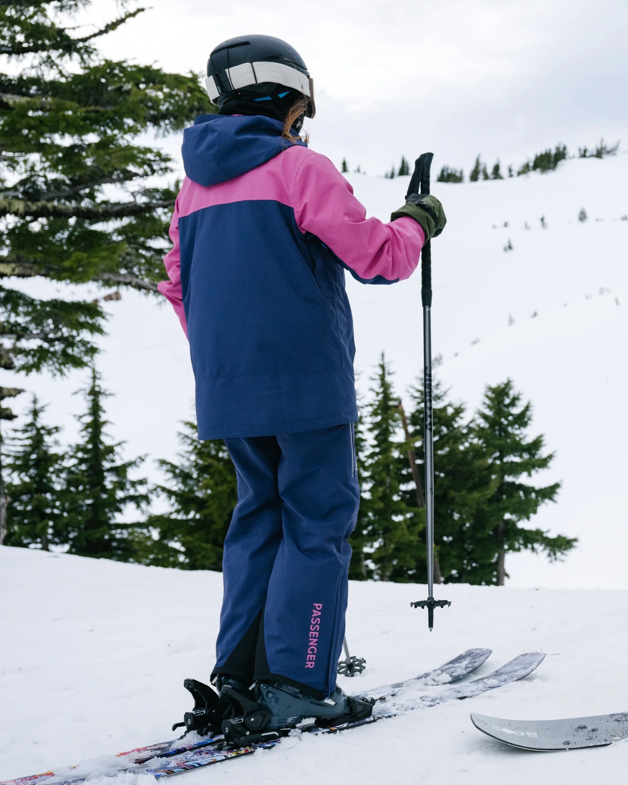 Snowscape Women's Recycled Bibpant - Rich Navy - Lifestyle