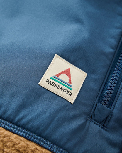 Offgrid Sherpa Crew Fleece - Caramel Brown - Flatlay