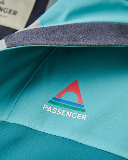 Trailscape Women's 3L Waterproof Jacket - Mediterranean/ Ocean Teal - Flatlay