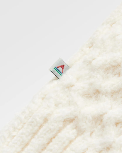 Snuggle Recycled Knitted Polo Neck - Off White - Flatlay