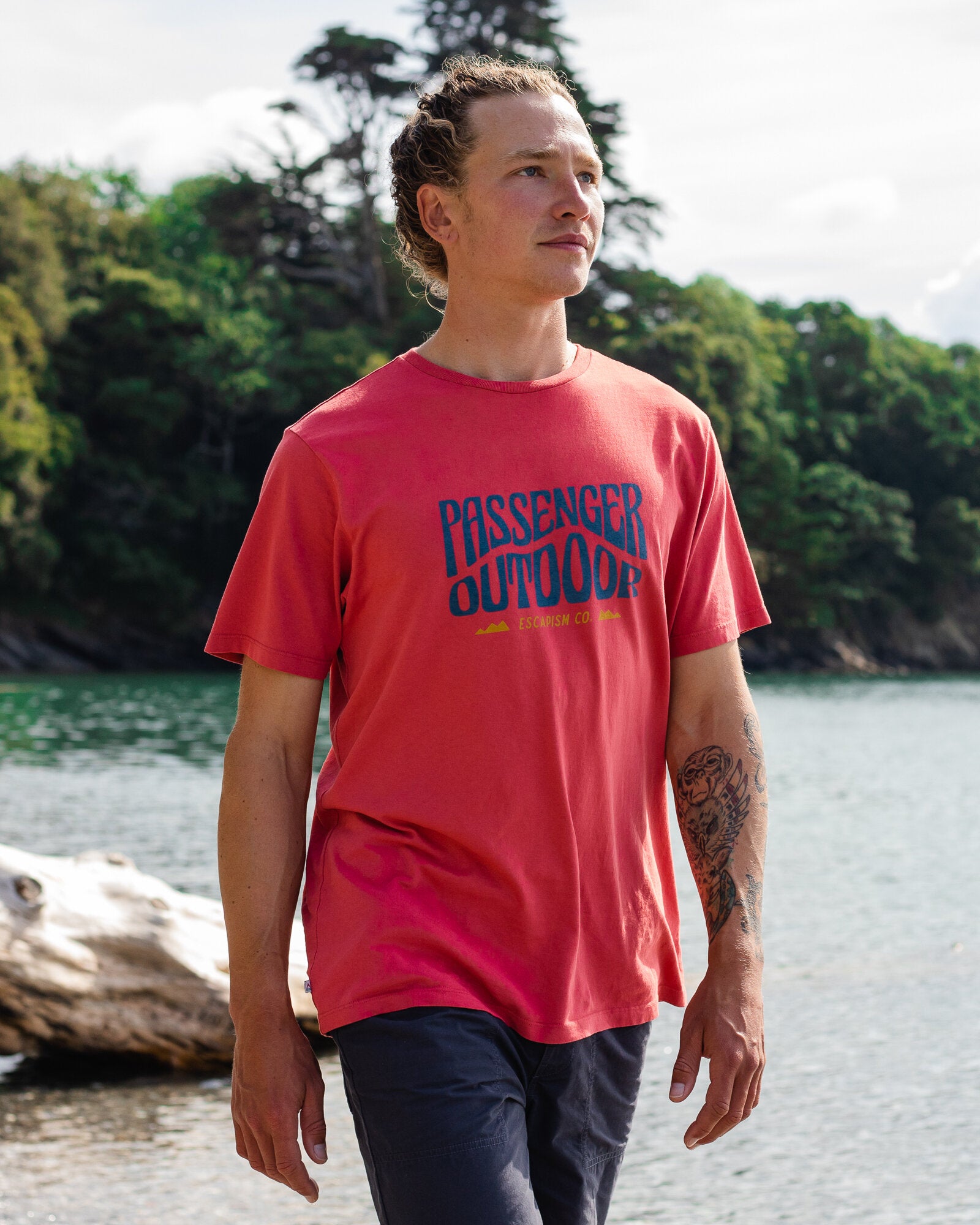 Yuca Recycled Cotton T-Shirt - Mineral Red - Lifestyle