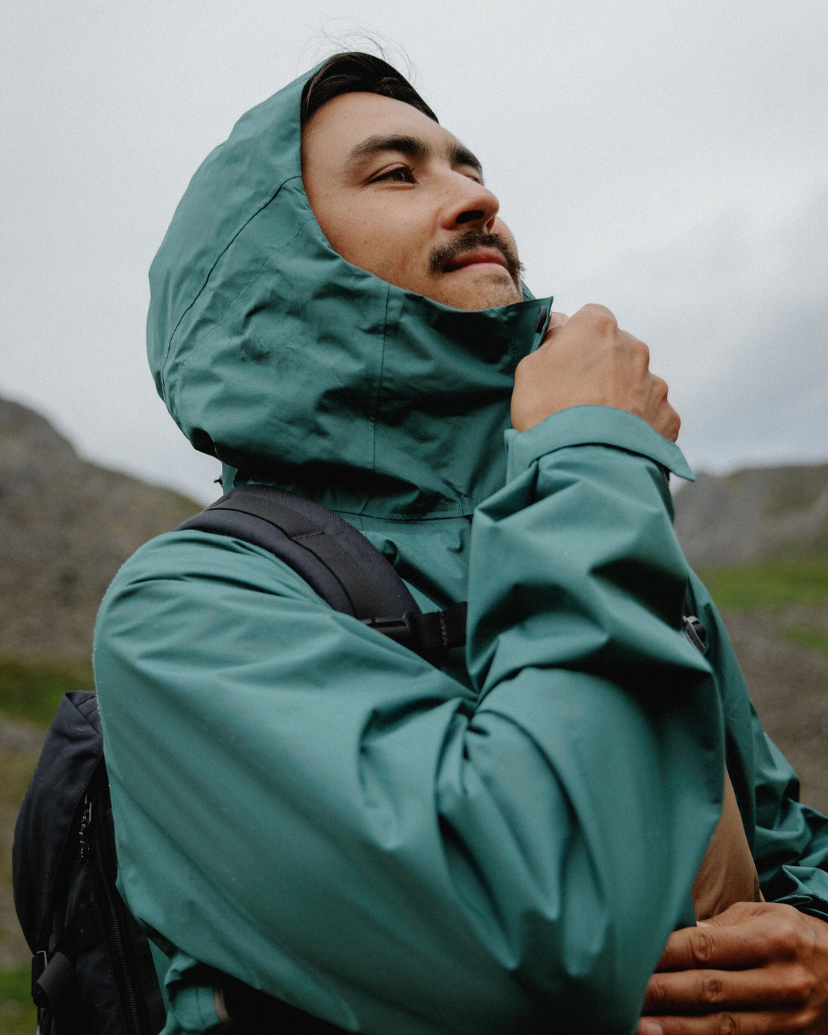 Trailscape Men's Waterproof Jacket - Deep Ocean/Slate Grey - Lifestyle
