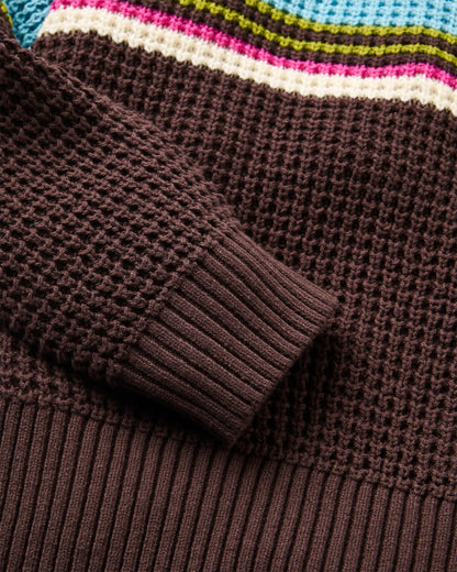 Reflection Stripey Jumper - Espresso - Flatlay