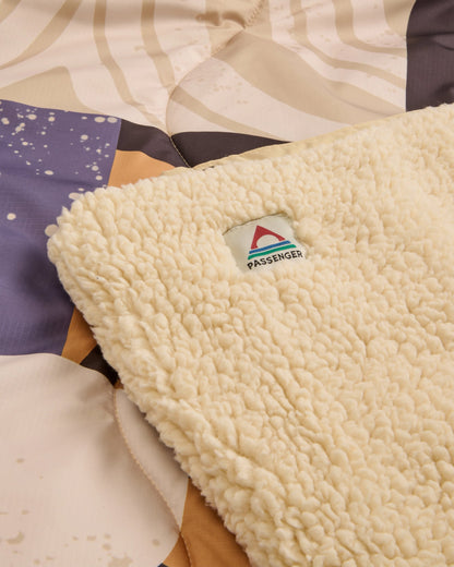 Cabin Sherpa Blanket - Sun Patch Desert - Flatlay