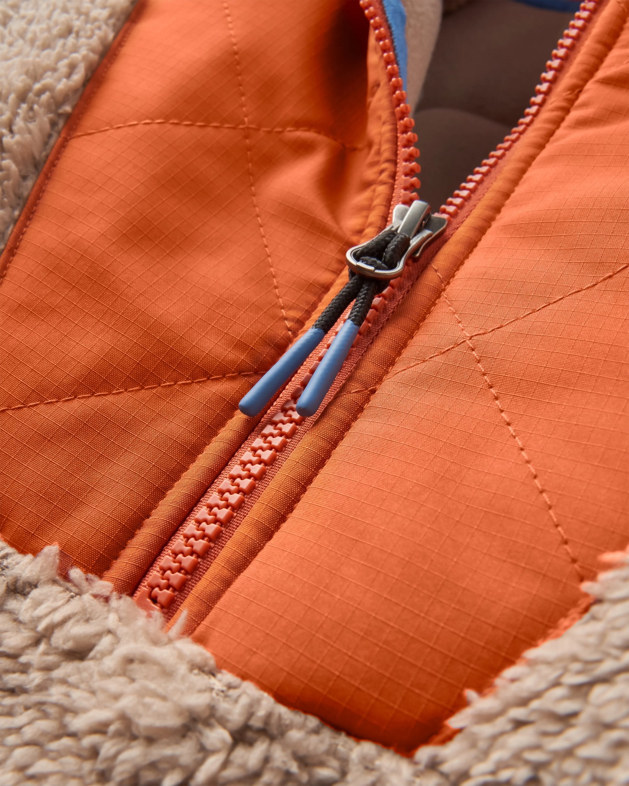 Beaumont Recycled Sherpa Hooded Fleece - Simply Taupe - Flatlay