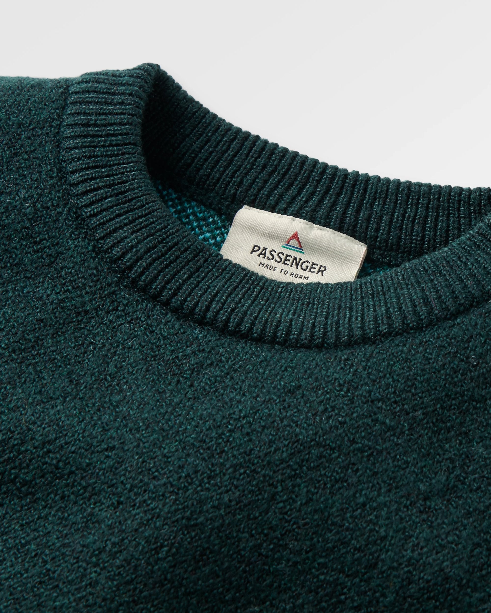 Scenic Recycled Knitted Jumper - Scenic Dark Fern - Flatlay