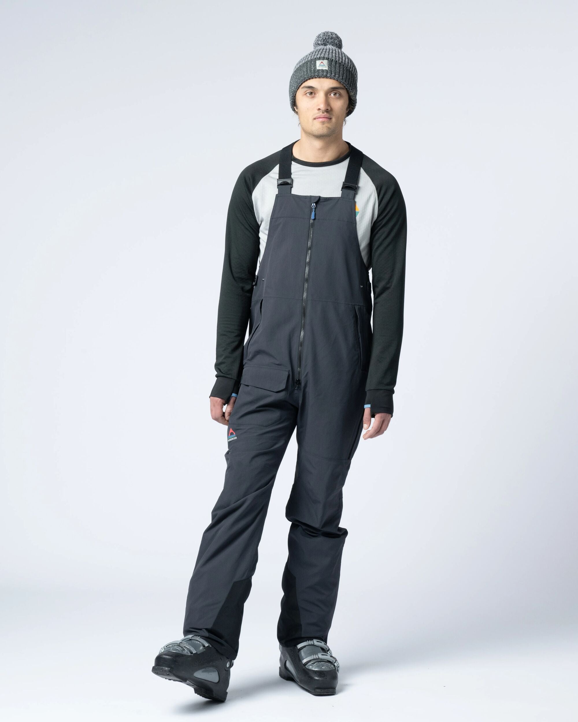Snowscape Men's Recycled Bibpant - Black - Flatlay