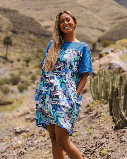 Sono Linen Beach Dress - Mountain Foliage Purple - Lifestyle