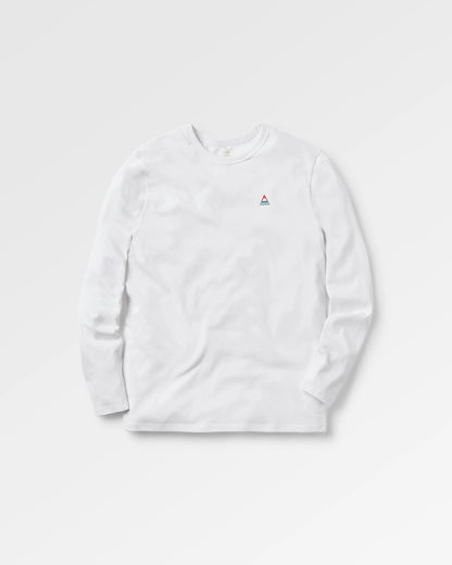 Classic Logo Recycled Cotton LS T-Shirt - White - Flatlay