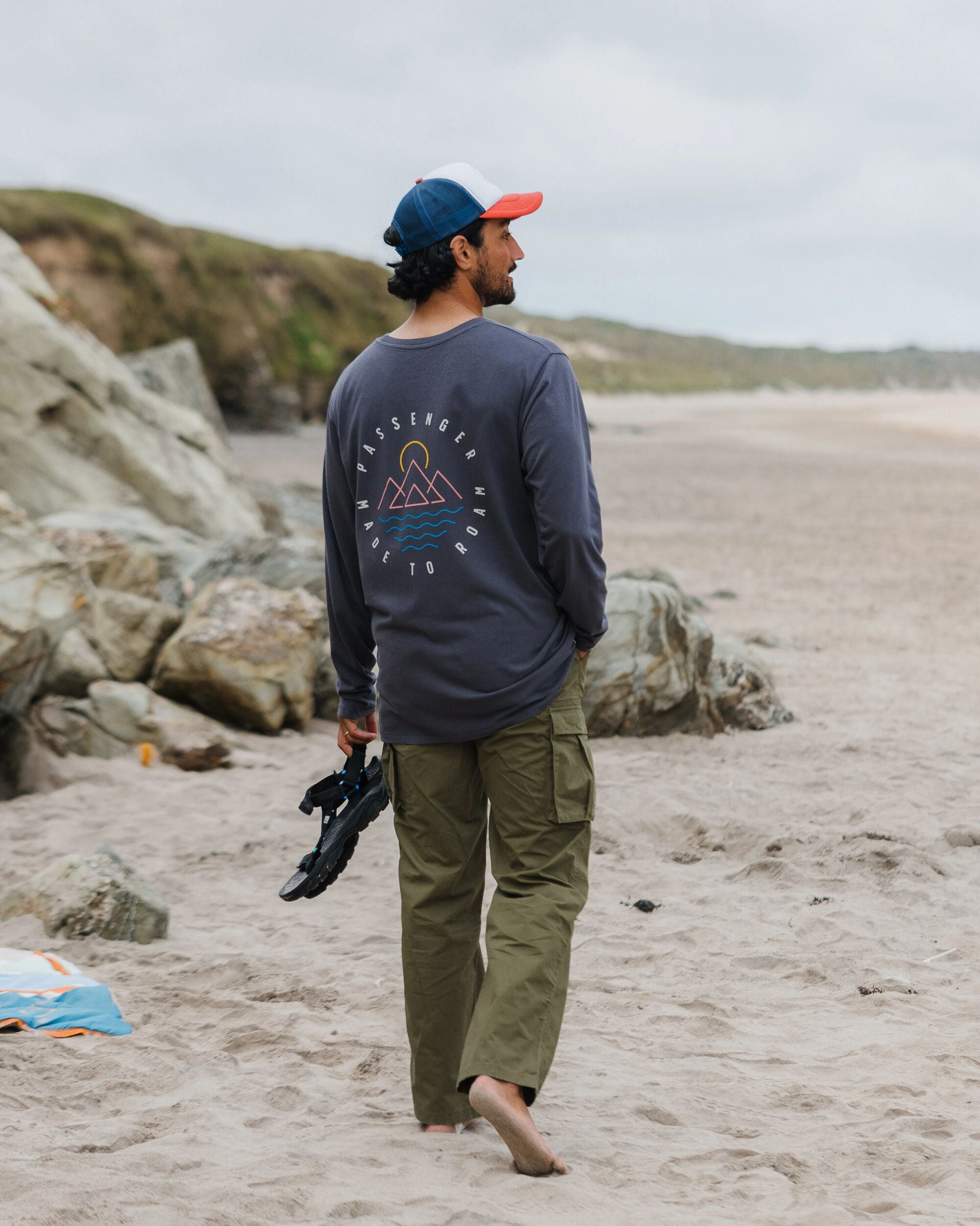 Escapism Recycled LS T-Shirt - Faded Black - Lifestyle