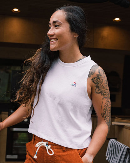 Classic Recycled Cotton Vest - White - Lifestyle