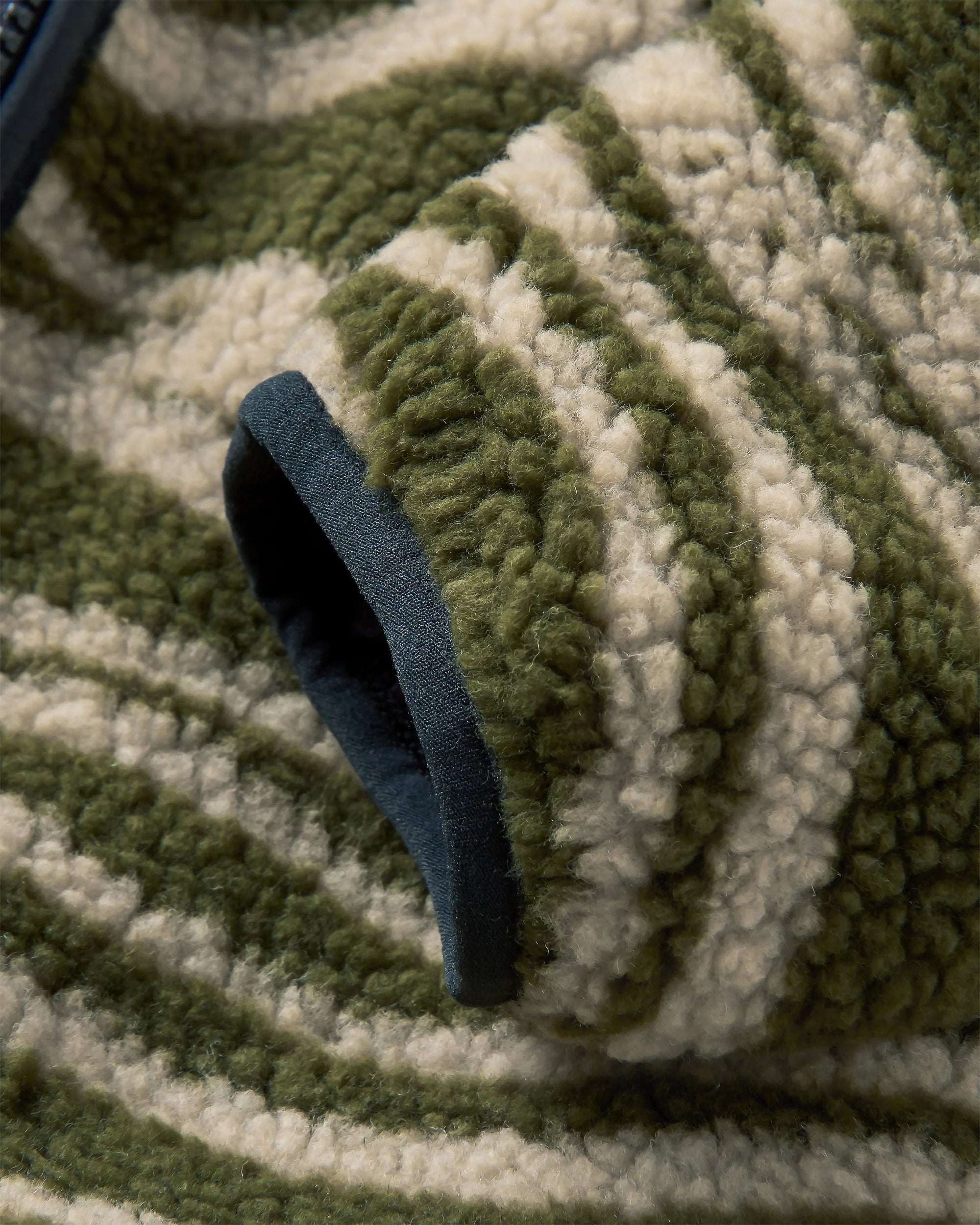 Trekker Recycled Deep-Pile Sherpa Fleece - Strata Khaki - Flatlay