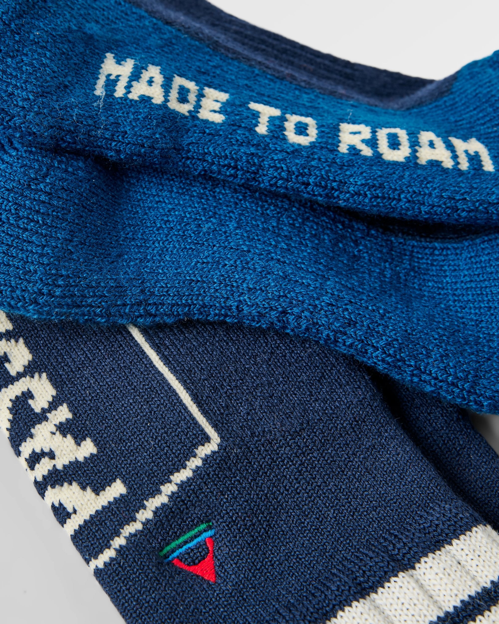 Snowscape Socks - Rich Navy - Flatlay