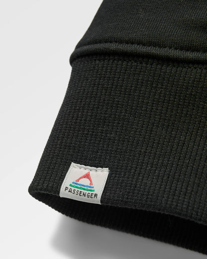 Snapshot Organic Cotton Relaxed Fit Sweatshirt - Black - Flatlay