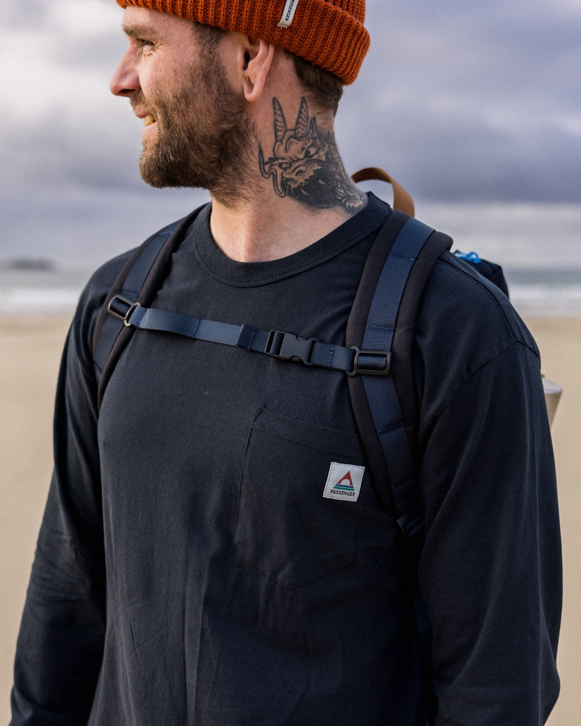 Heritage Recycled Relaxed Fit LS T-Shirt - Black - Lifestyle