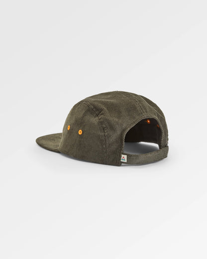 Fixie Cord 5 Panel Cap - Khaki - Flatlay