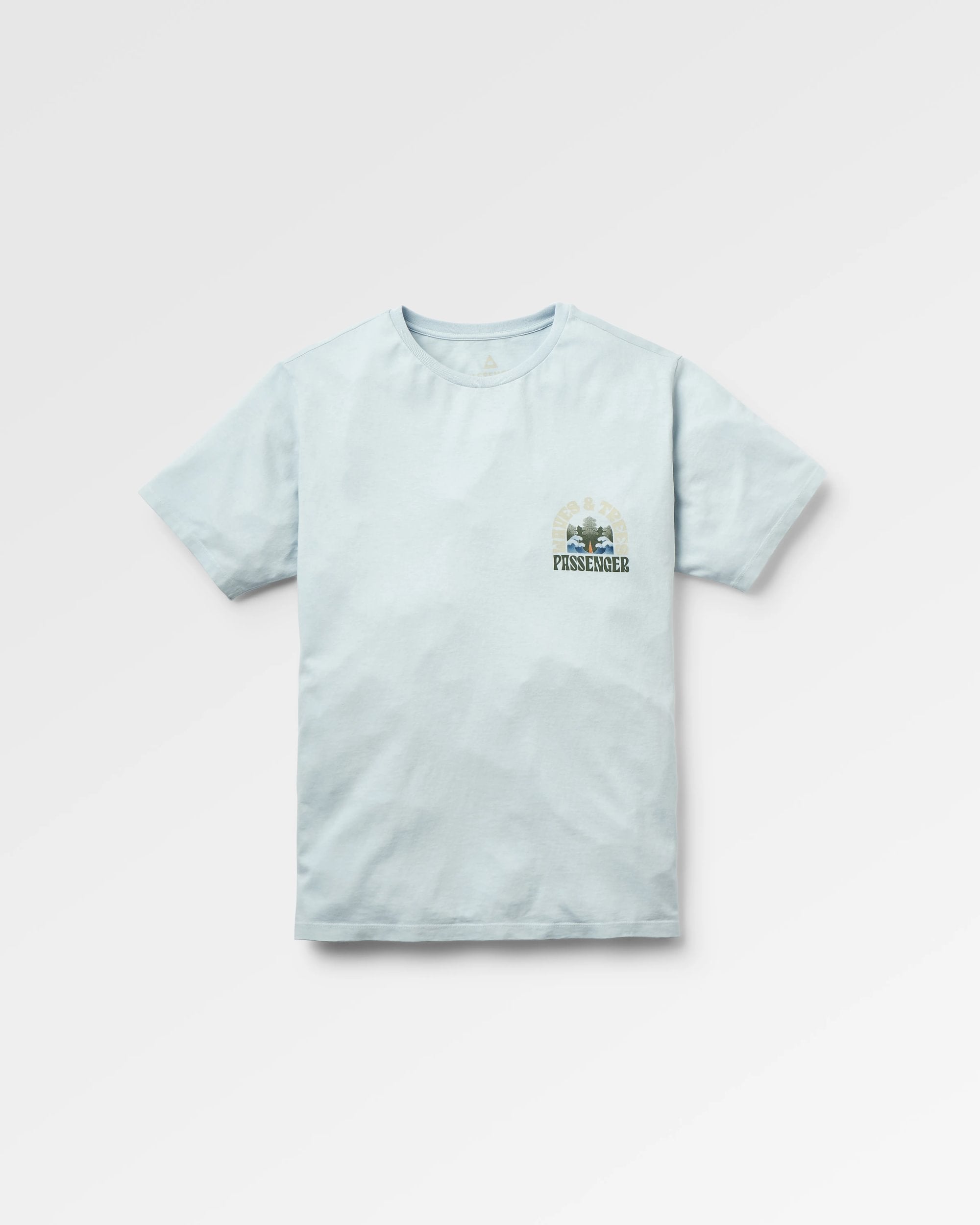 Outsiders Recycled Cotton T-Shirt - Ice Blue - Flatlay