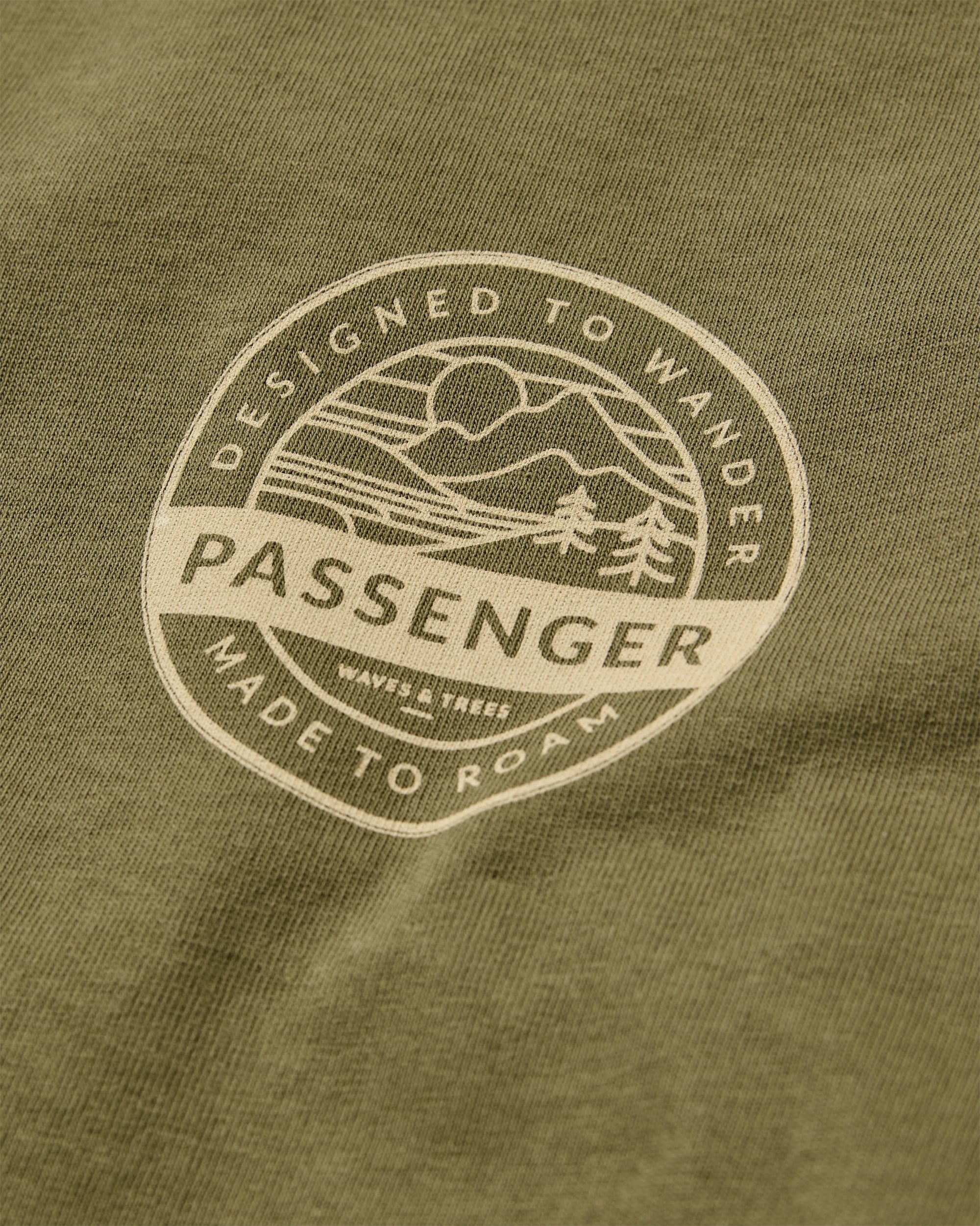 Odyssey Recycled Cotton LS T-Shirt - Dark Olive - Flatlay