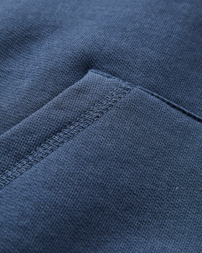 Roamer Recycled Cotton Hoodie - Rich Navy - Flatlay