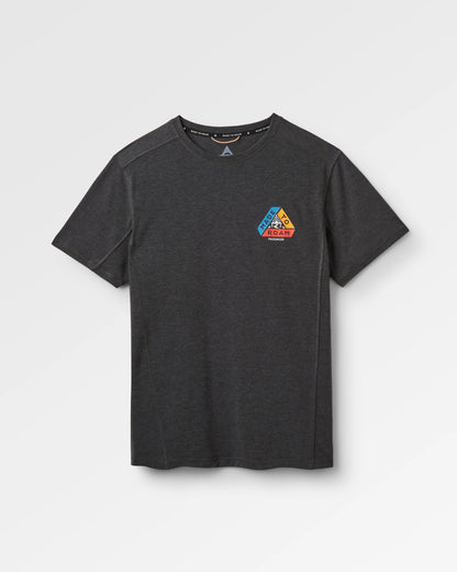 Kirkwood Textured Active T-Shirt - Black - Flatlay