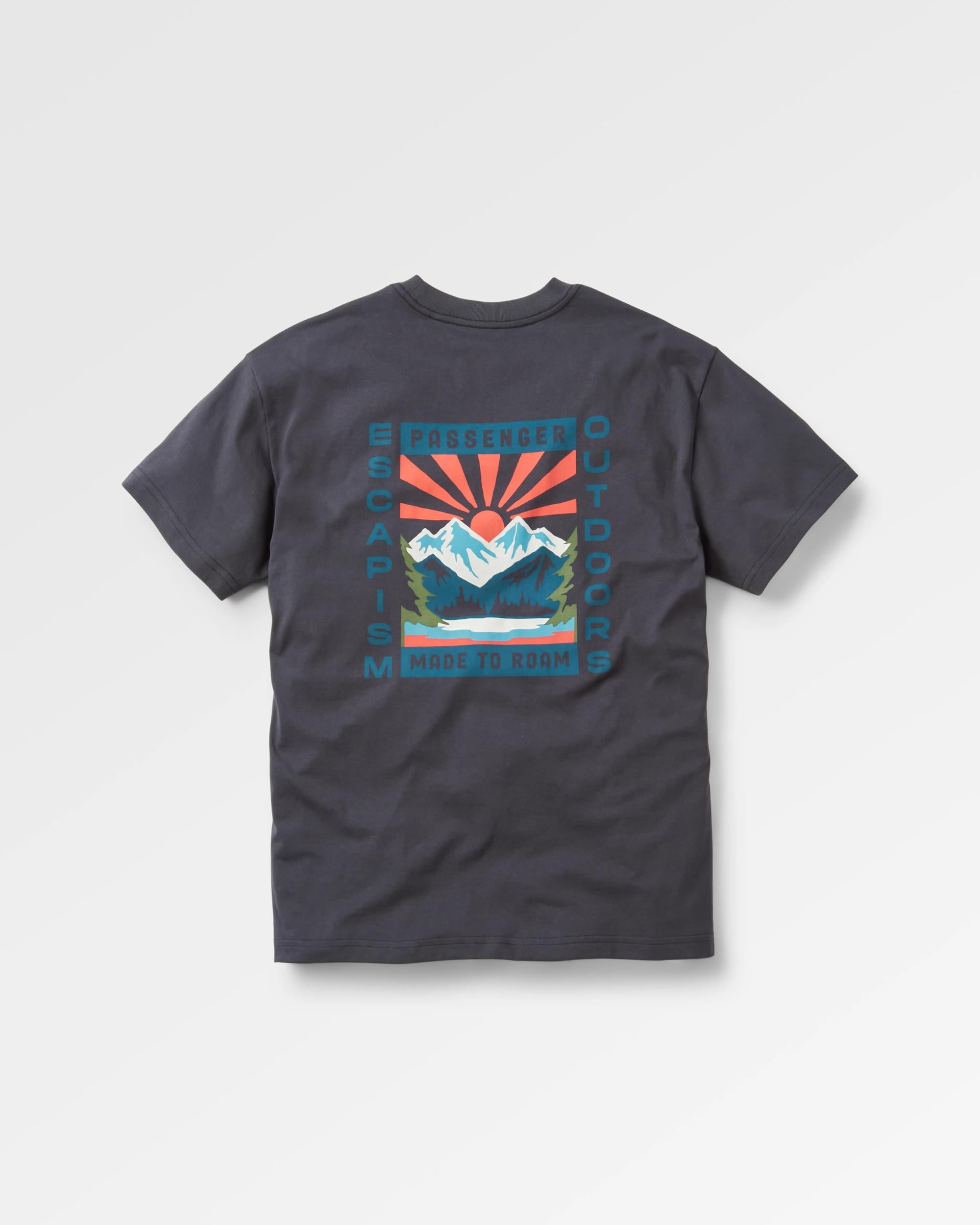 Sierra Recycled Relaxed Fit T-Shirt - Black - Flatlay