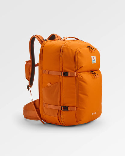 Atlas Recycled Backpack Duffel - Sunrise Orange - Flatlay