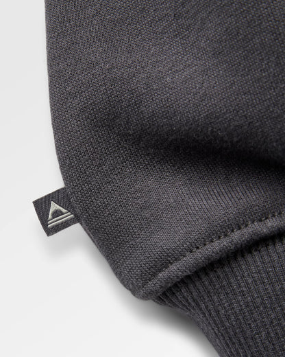 Slower Rhythms Full Zip Hoodie - Faded Black - Flatlay