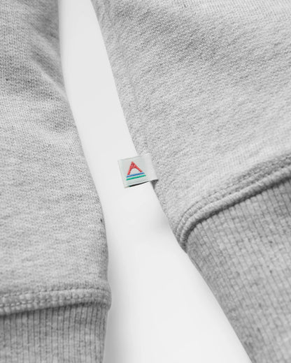 Wander Recycled Cotton Marl Sweatshirt - Light Grey Marl - Flatlay