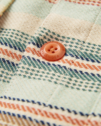 Island Heavy Twill Shirt - Birch Beach Stripe - Flatlay