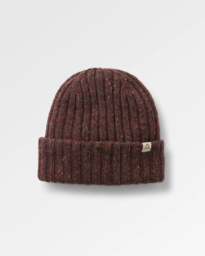 Fisherman Merino Wool Beanie - Brambleberry - Flatlay