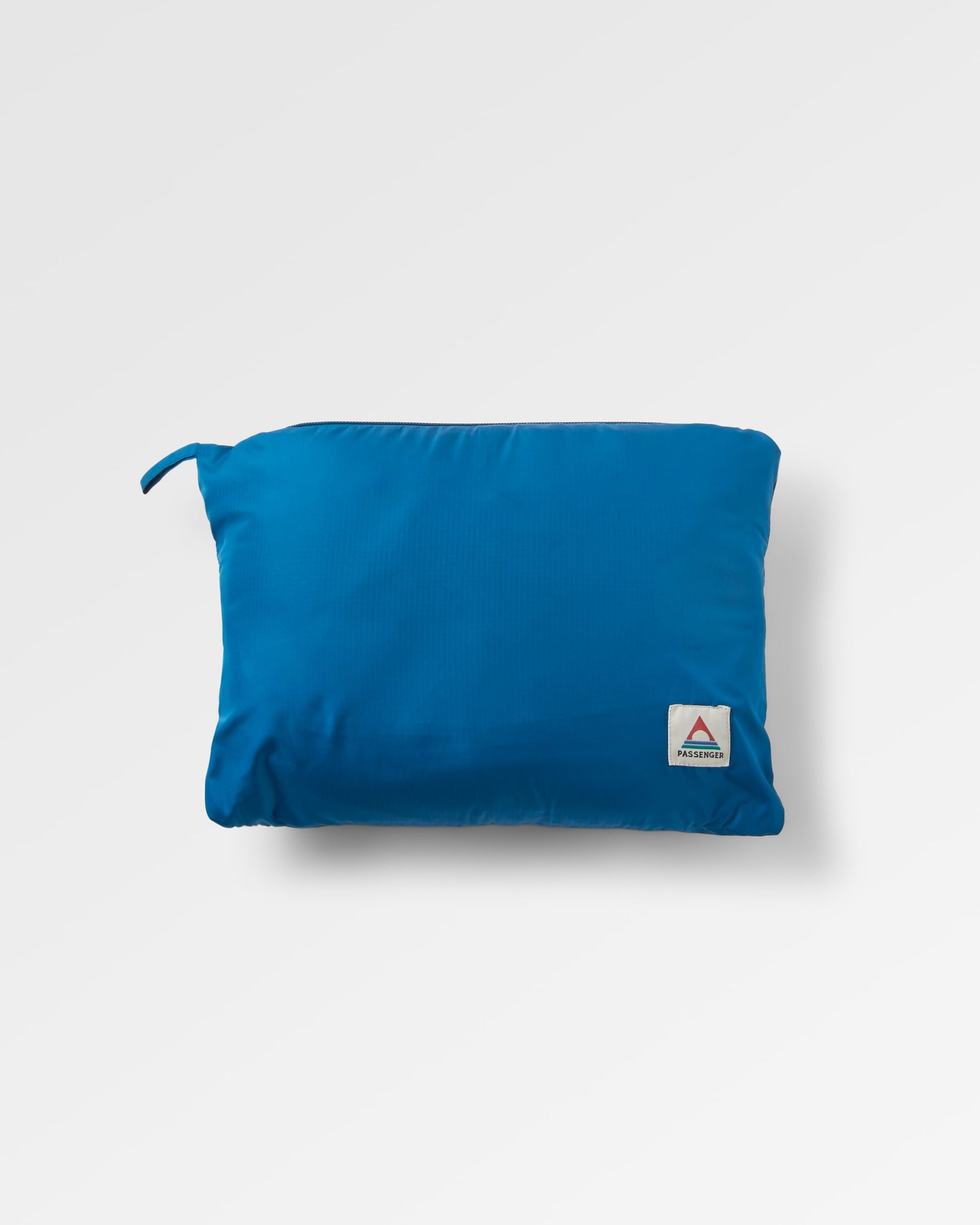 Oceanic Recycled Insulated 1/2 Zip Jacket - Tidal Blue/Burnt Orange - Flatlay