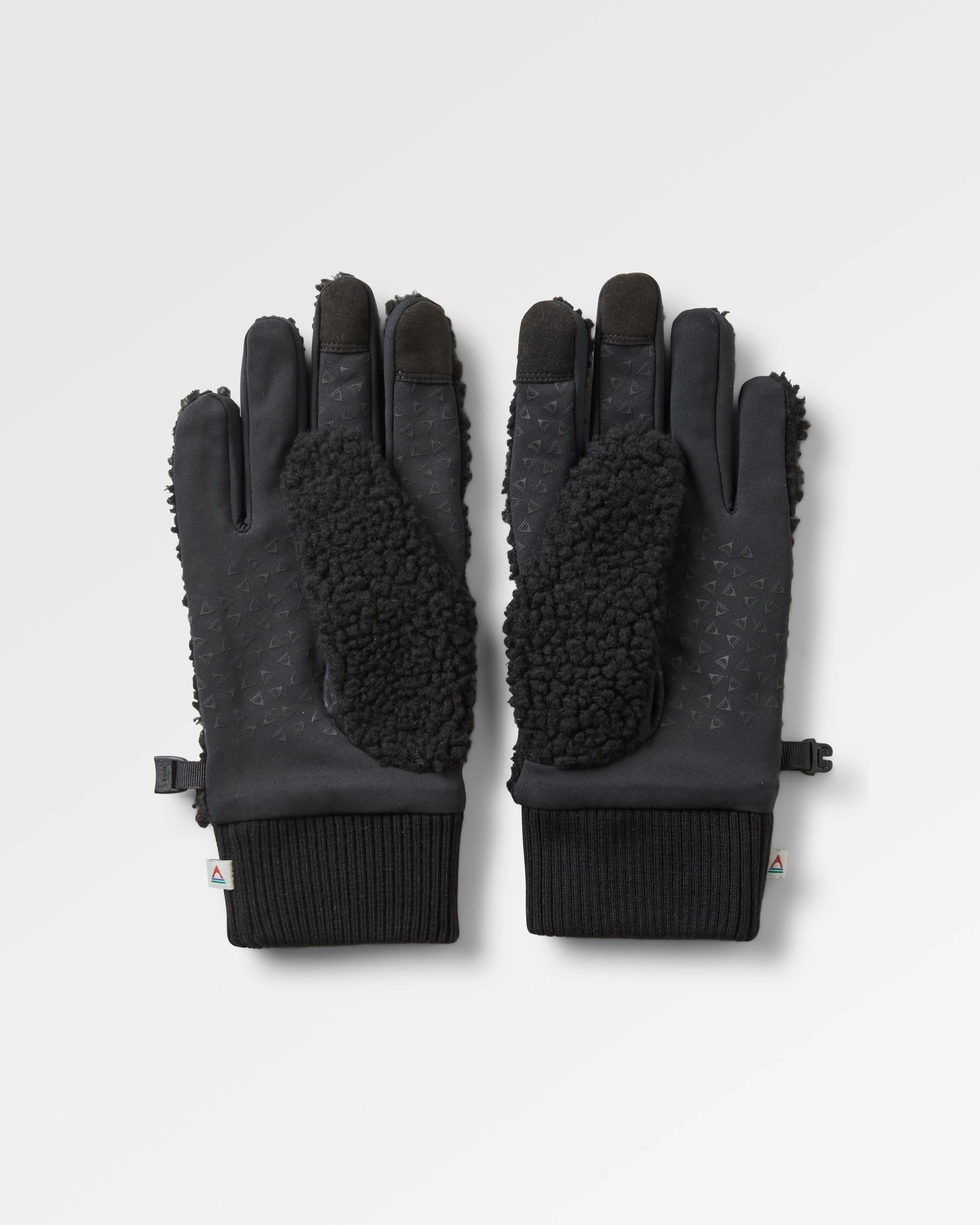 Snowfall Sherpa Gloves - Black - Flatlay