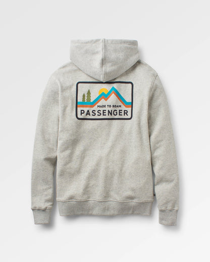 Made To Roam Recycled Hoodie - Grey Marl - Flatlay