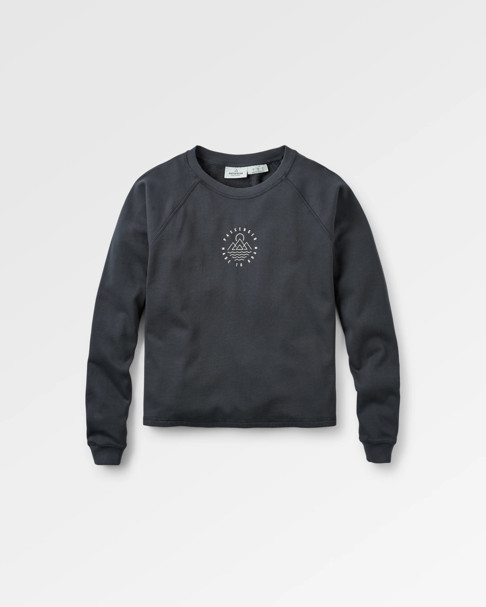 Remote Recycled Cotton Sweatshirt - Black - Flatlay