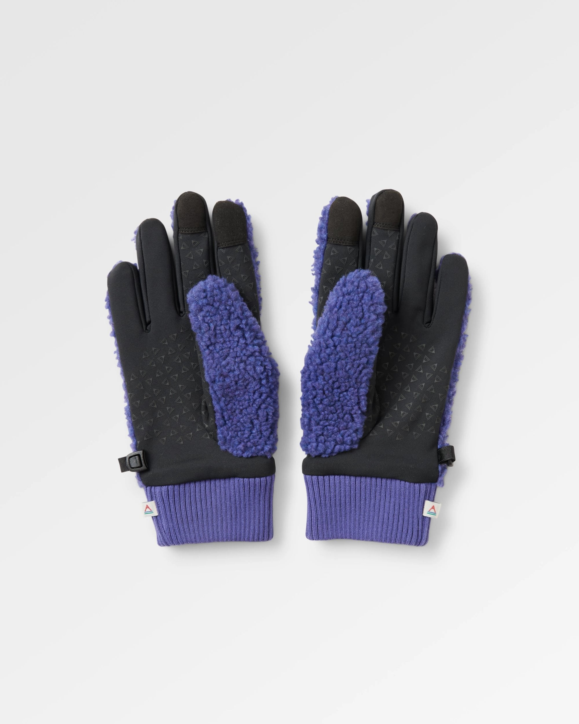 Snowfall Sherpa Gloves - Purple Indigo - Flatlay