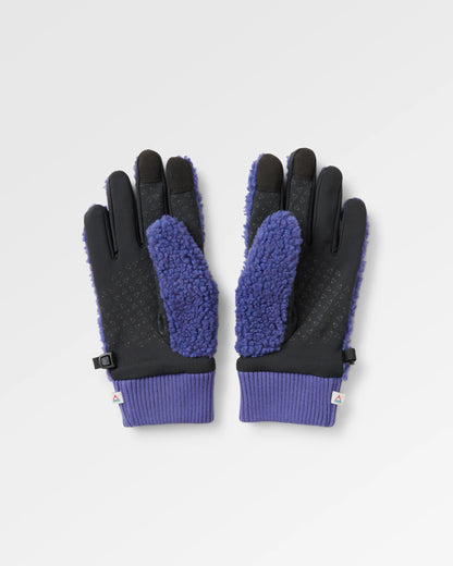 Snowfall Sherpa Gloves - Purple Indigo - Flatlay