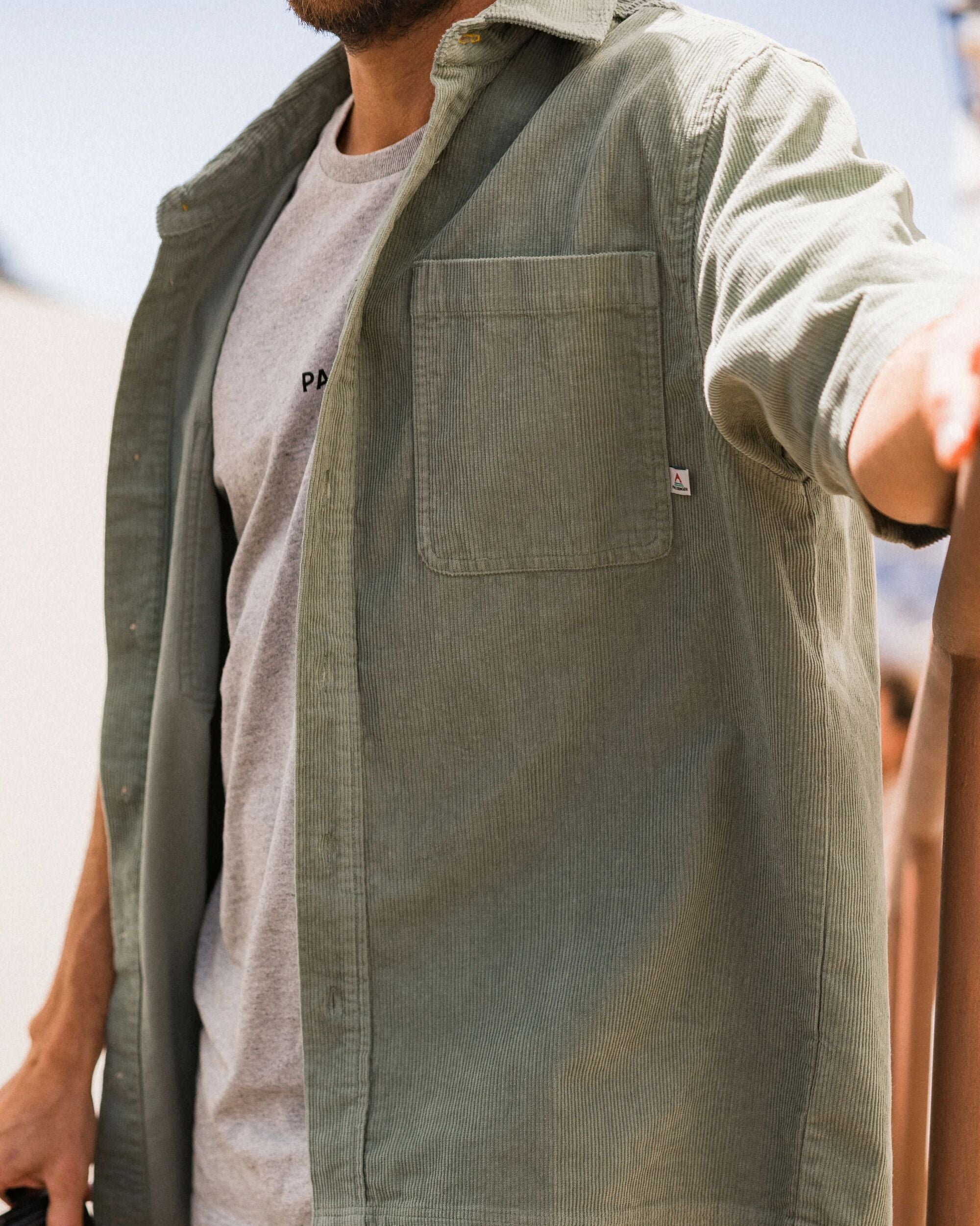 Backcountry Short Sleeve Cord Shirt - Pistachio - Lifestyle