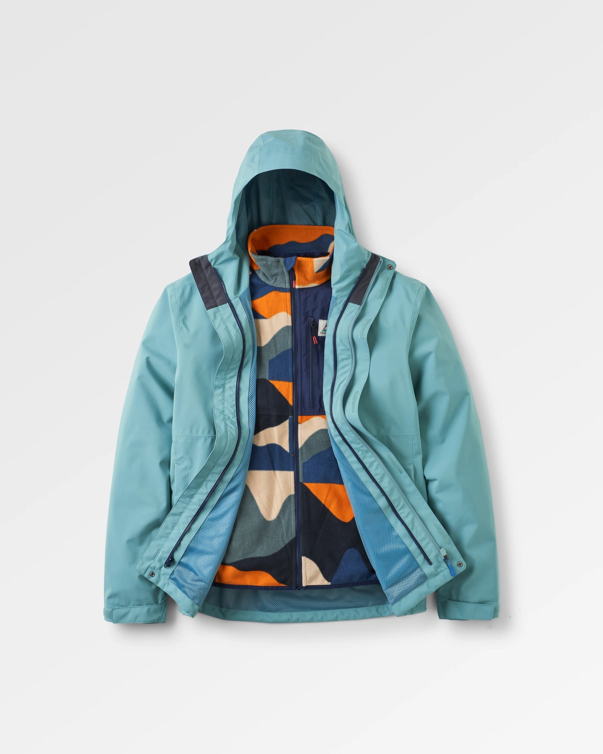 Graniteridge Recycled Waterproof 3 in 1 Jacket - Arctic - Flatlay