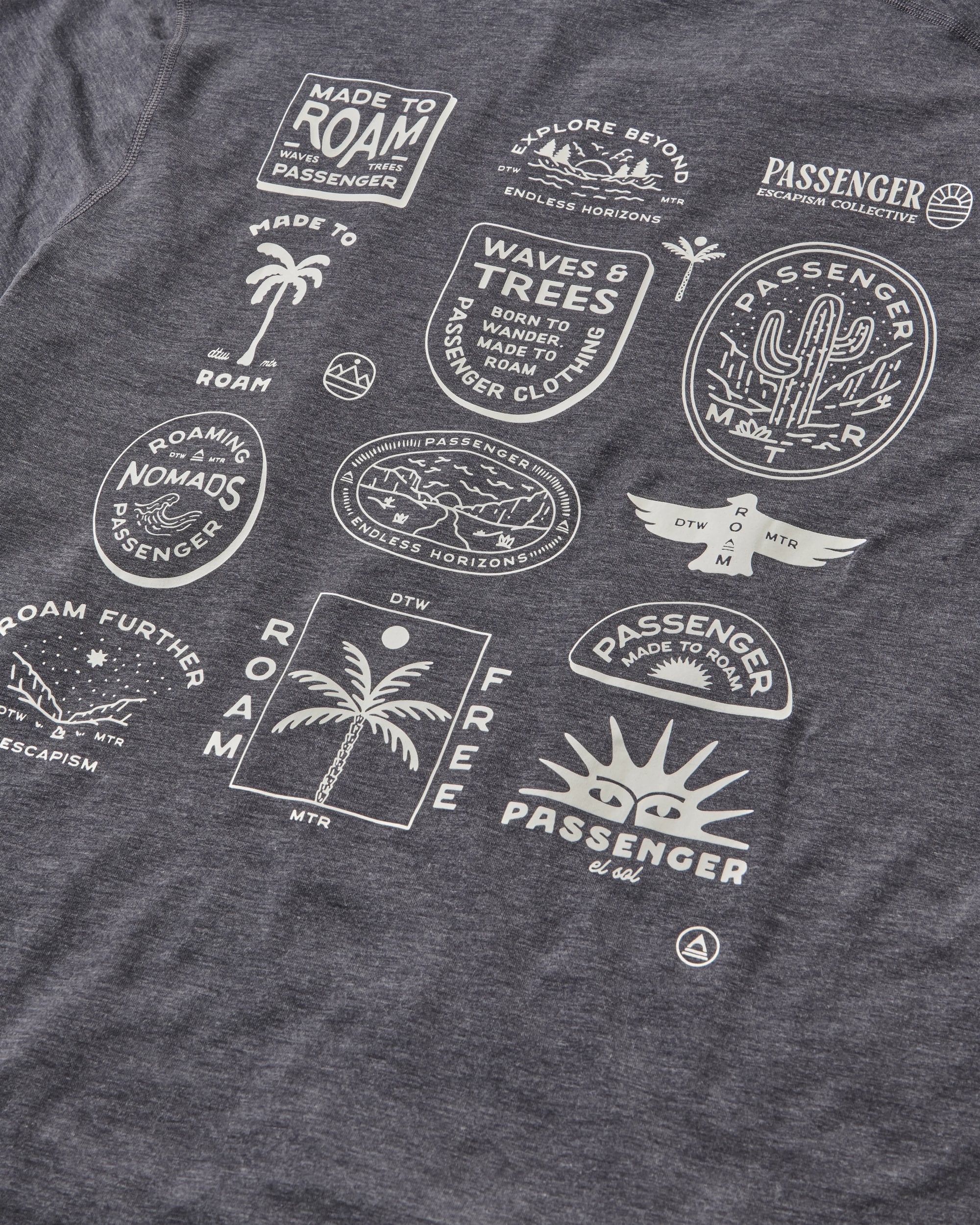Men's Solscape Active T-Shirt - Faded Black Marl - Flatlay